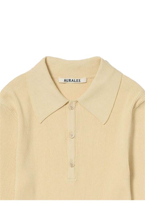 polo a coste donna gialla AURALEE | A00P01HRYELLOW BEIGE